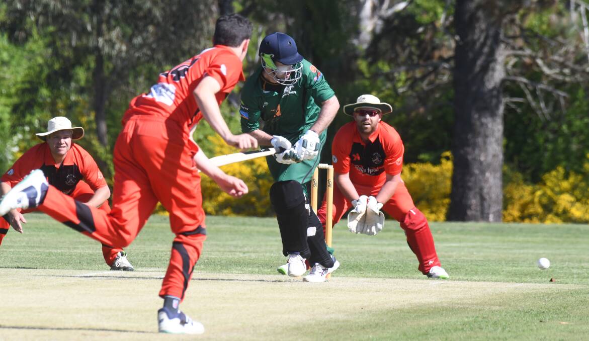 Orange City batter Brett Causer clips one to the leg side. Picture by Jude Keogh