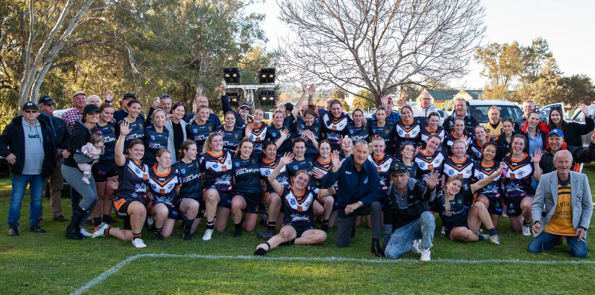 There's plenty of reason to smile with temporary lights funded by NSW Community Rugby League Association. Picture by Andrew Barnes