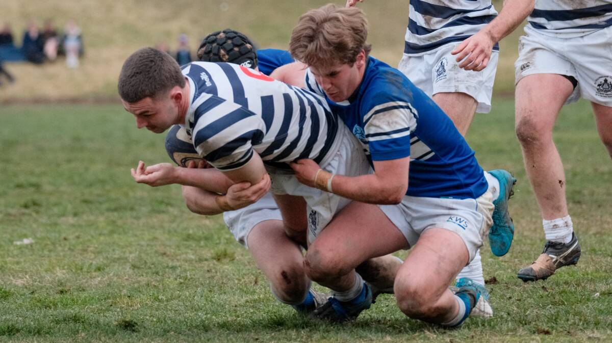 St Stanislaus' College went down to Kinross Wolaroi in Saturday's ISA Rugby derby. Picture by James Arrow.