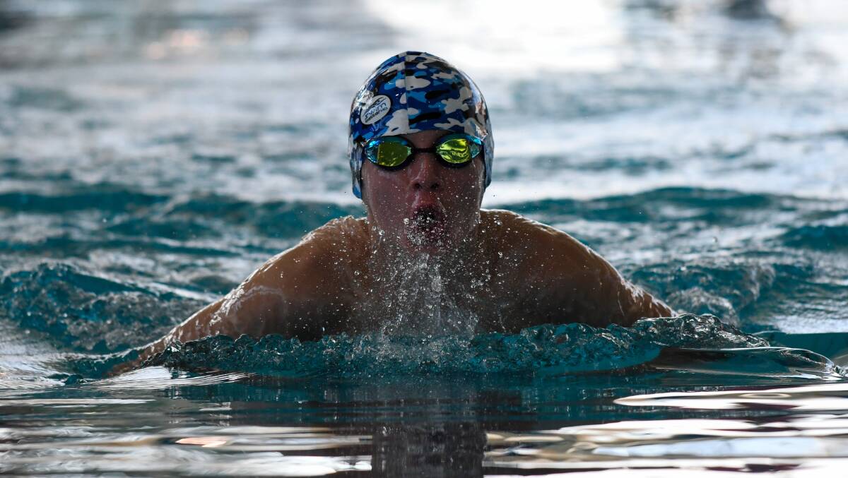 Chase Robrahn has been one of the big performers for the Bathurst Swimming Academy. Picture by James Arrow.