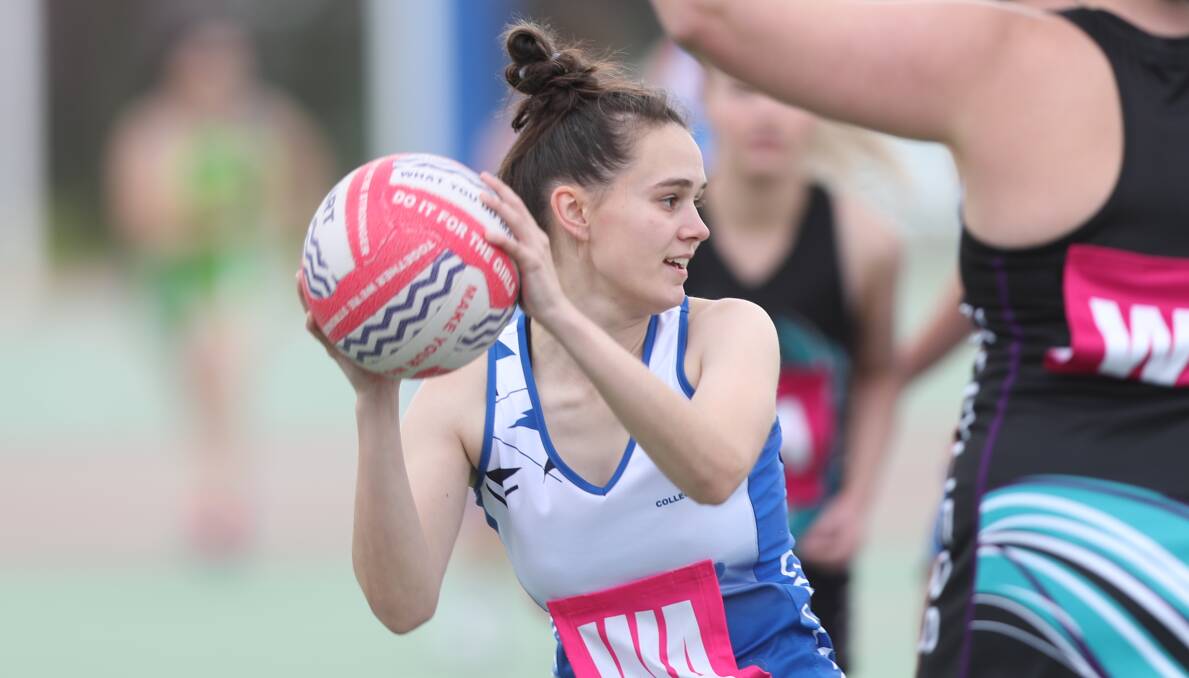 Natasha Janetzki and Collegians are pursuing their fourth straight Bathurst Netball Association A grade title. Picture by Phil Blatch.