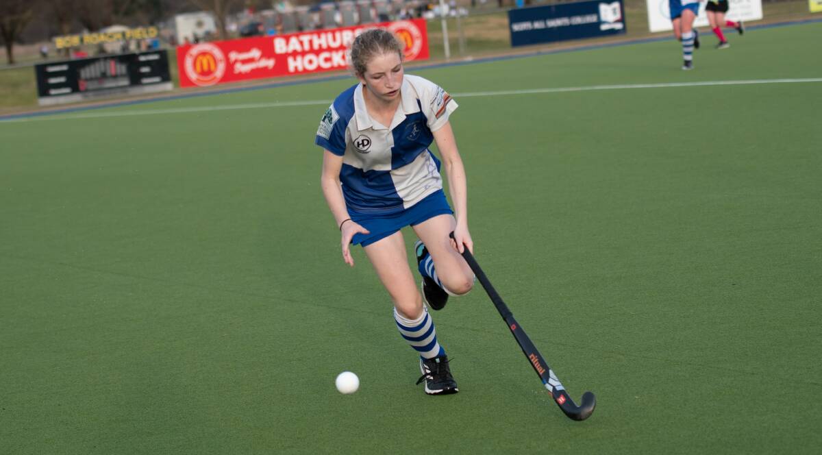 Millie Hanman chases down the ball for St Pat's against Bathurst City. Picture by James Arrow