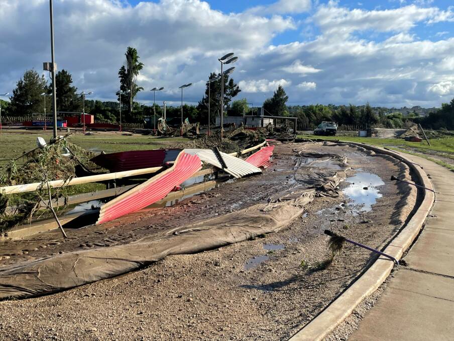 The devastation at Kennerson Park 12 months ago. Picture supplied