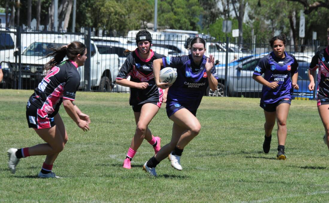 After scoring four tries in an under 18s match in round four, Elizabeth MacGregor scored during the Lachlan opens' win on Sunday. Picture by Nick Guthrie