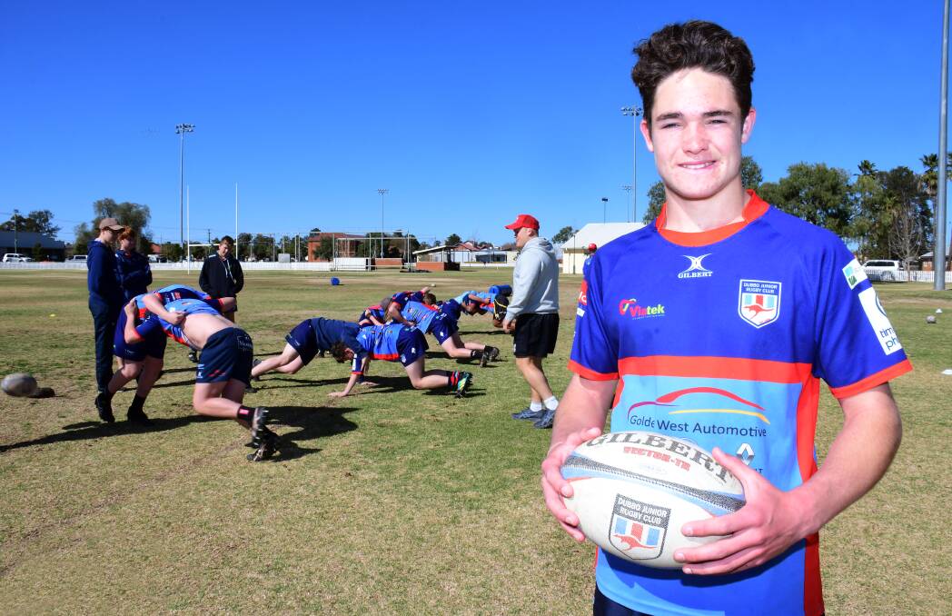 READY TO GO: Dubbo Roos under 15s Blues co-captain Leo Bassingthwaighte is ready for this weekend's decider. Photo: BELINDA SOOLE