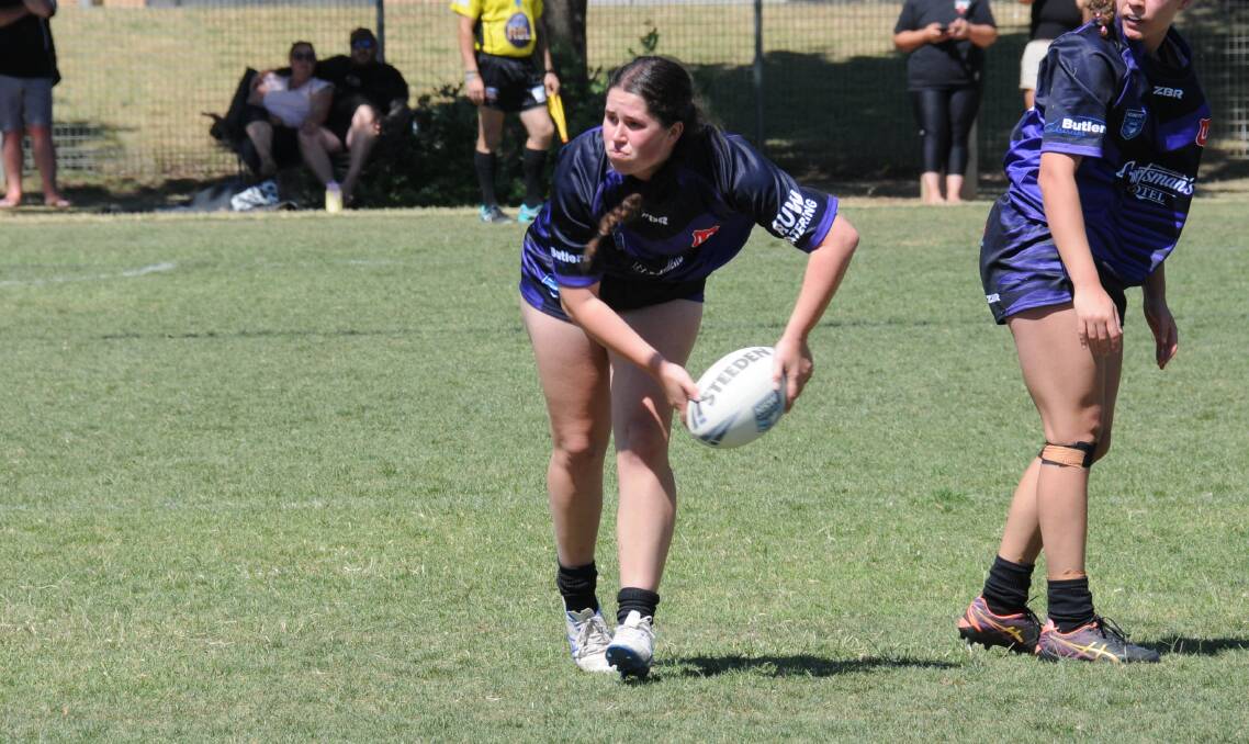 Teagan Smede scored for Lachlan District on Sunday and was one of a number of under 18s players to impress in the top grade. Picture by Nick Guthrie