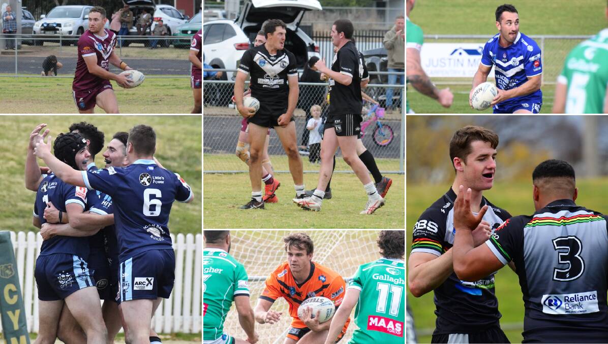 The (clockwise from top left) Wellington, Forbes, Macquarie, Panthers, Nyngan and Hawks sides could all potentially battle for four finals spots.