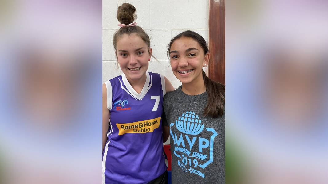 Kiara McKeown and Millie Sutcliffe together after being previously earning representative selection in the under 14s. Picture supplied