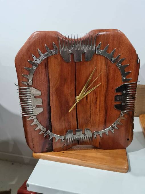 A great project for a woodworker; a shearers dream clock. Picture supplied