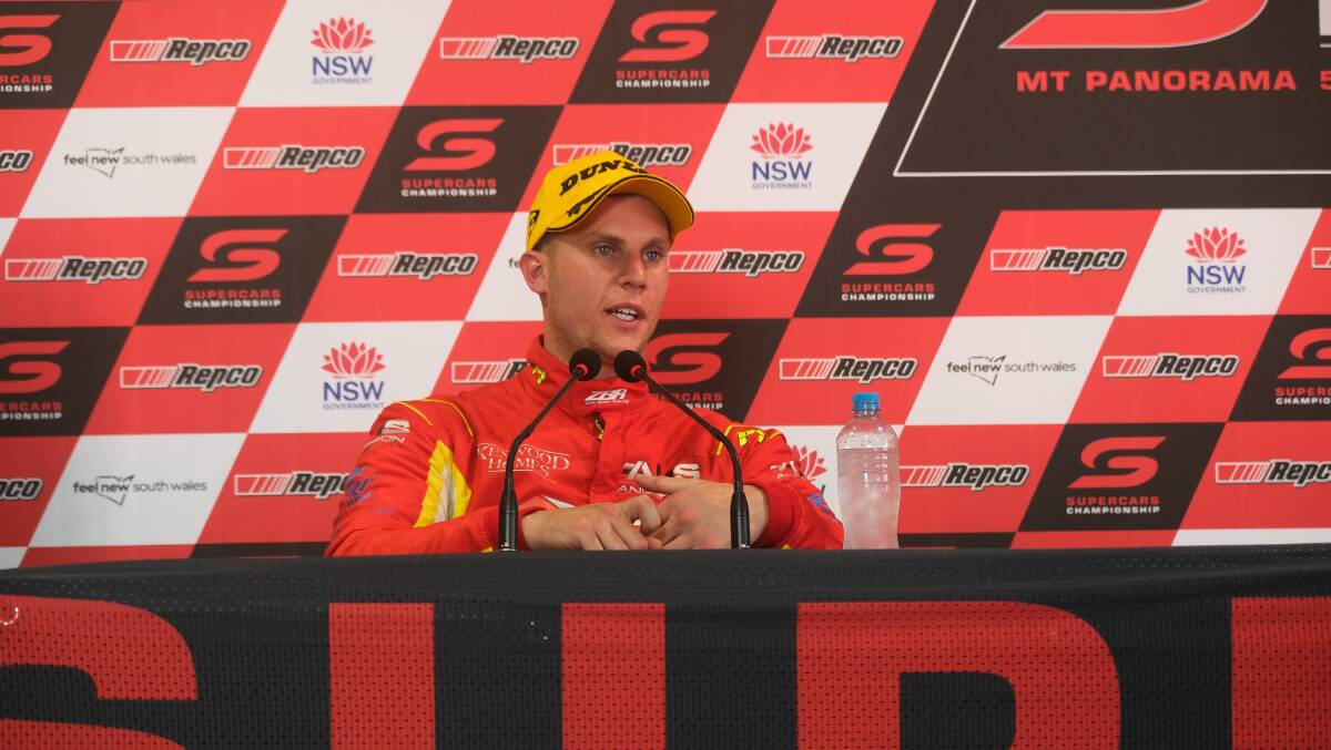 Zak Best talking about his Super2 race result on Saturday, October 7. Picture by James Arrow