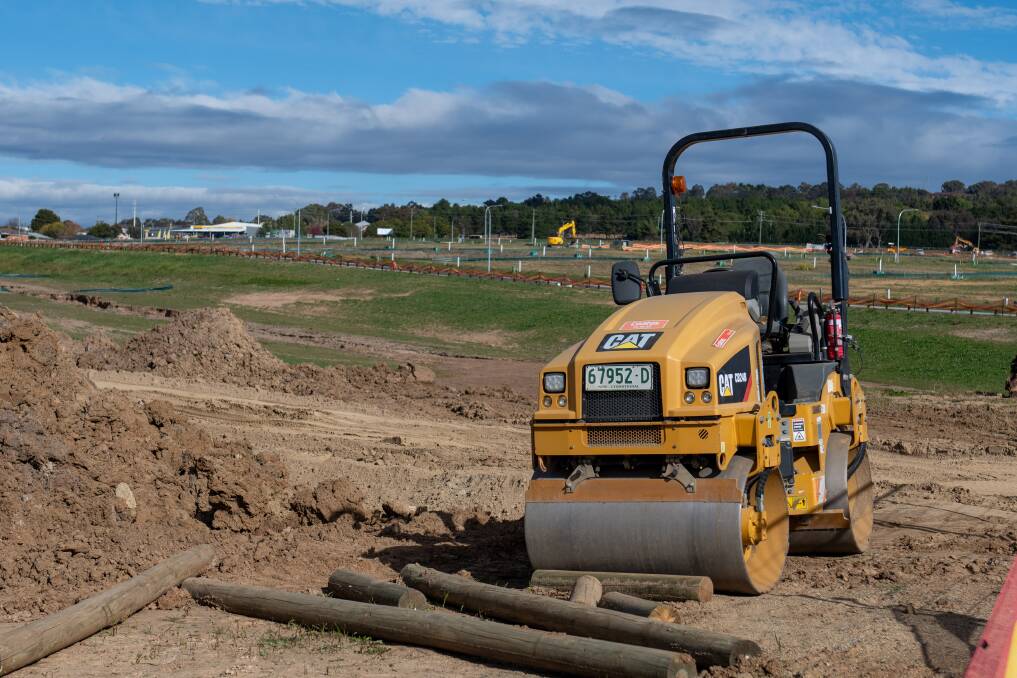 The Windy 1100 subdivision, with construction machinery in the foreground. Picture by James Arrow