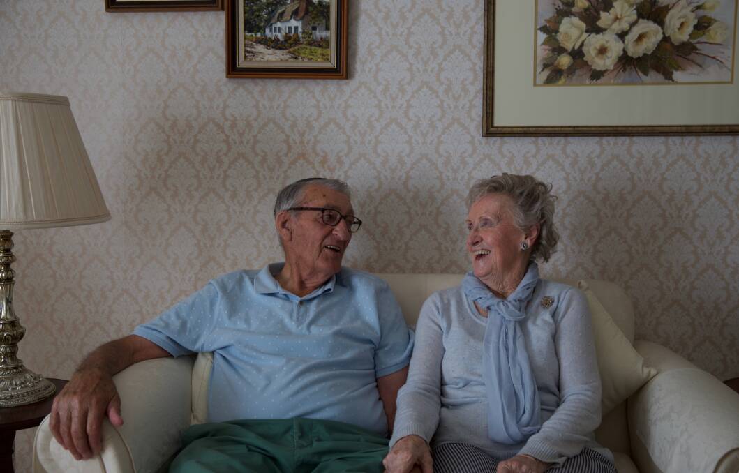 Neville and Johanna Dawson pictured in 2019, when they were celebrating their 65th wedding anniversary. Picture by Xanthe Gregory
