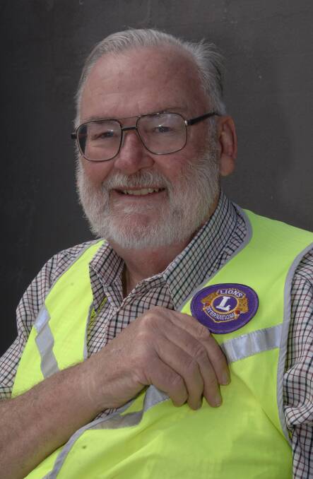 Paul Haysom proudly showing off a Lions Club badge in September, 2009, when he was preparing to volunteer as a marshal for the Edgell Jog. Picture by Zenio Lapka