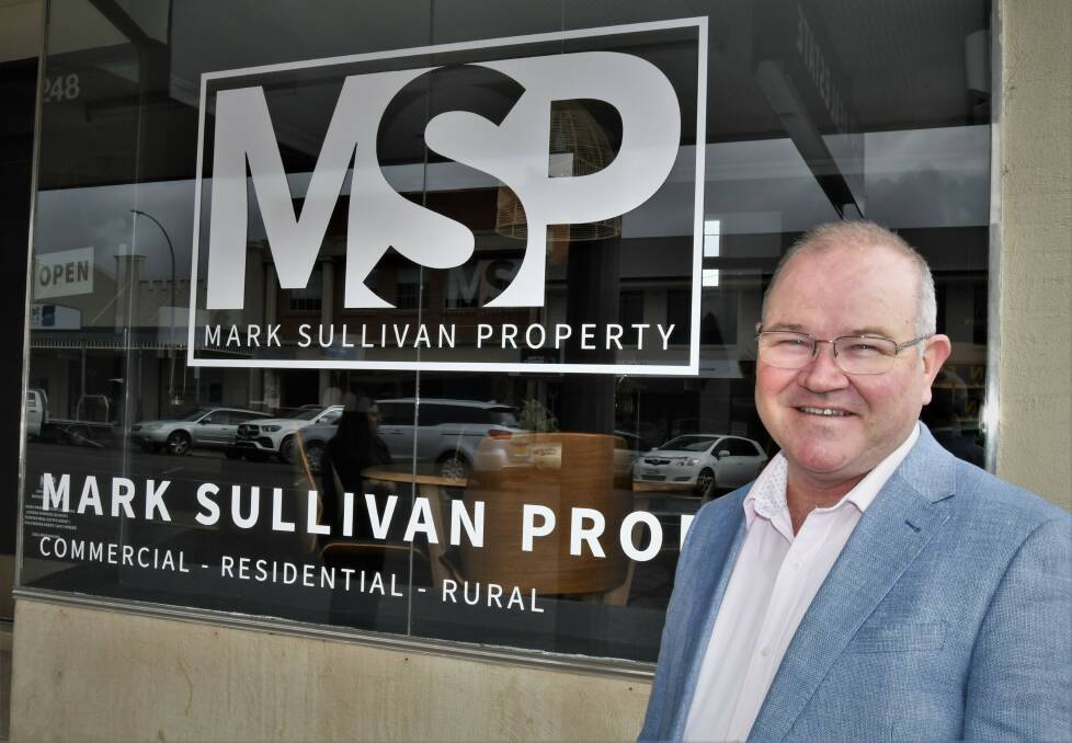 Real estate agent Mark Sullivan outside of his new office in Howick Street. Photo: CHRIS SEABROOK