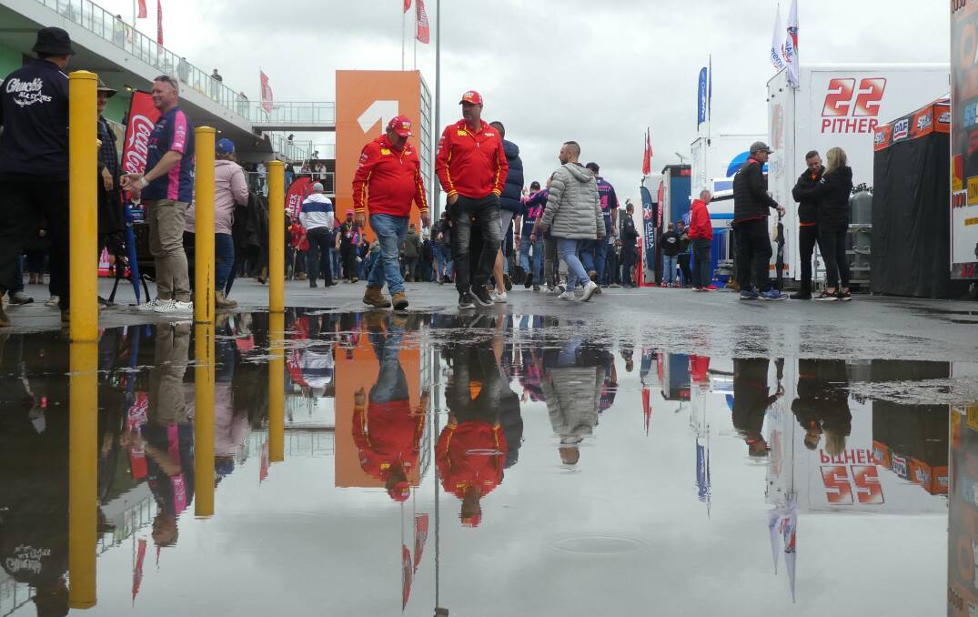 Race fans had to contend with a lot of wet weather at the Bathurst 1000. Picture by Phil Blatch