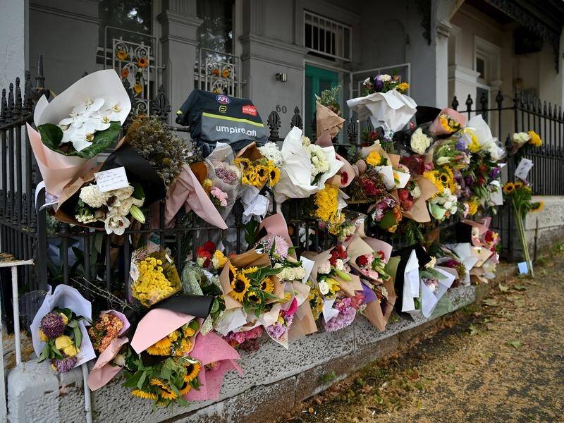 Tributes at the Paddington home of Jesse Baird who was shot dead with his boyfriend Luke Davies. (Bianca De Marchi/AAP PHOTOS)