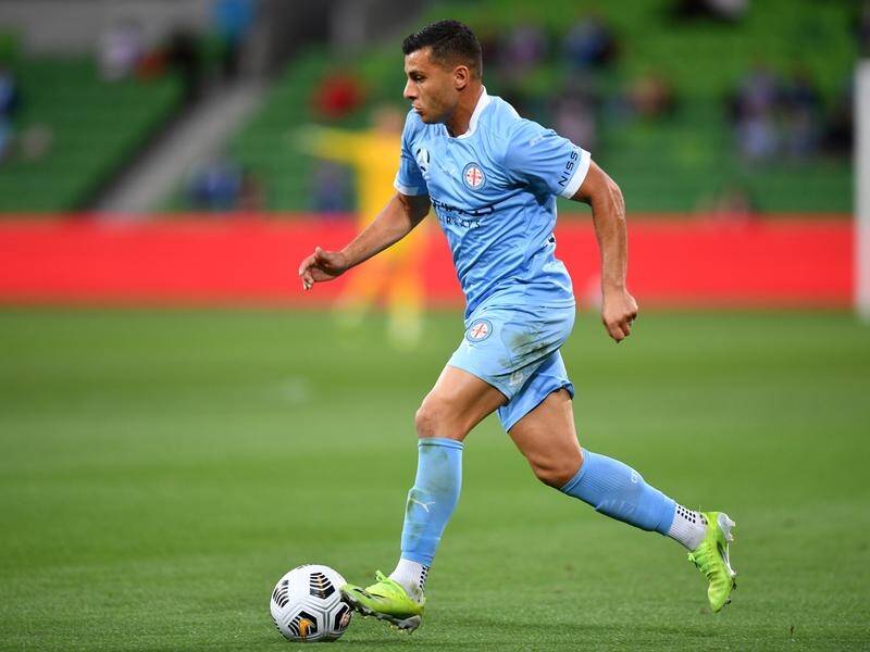 Melbourne City's Andrew Nabbout scored his first goal of the season against Western Sydney.
