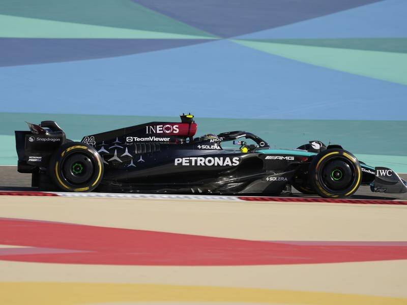 Mercedes driver Lewis Hamilton has led the timesheets in practice at the Bahrain Grand Prix. (AP PHOTO)