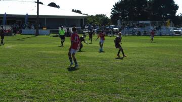 The u14 STFA boys (Maroon) in their Merino Cup final. Pictures by Burney Wong 